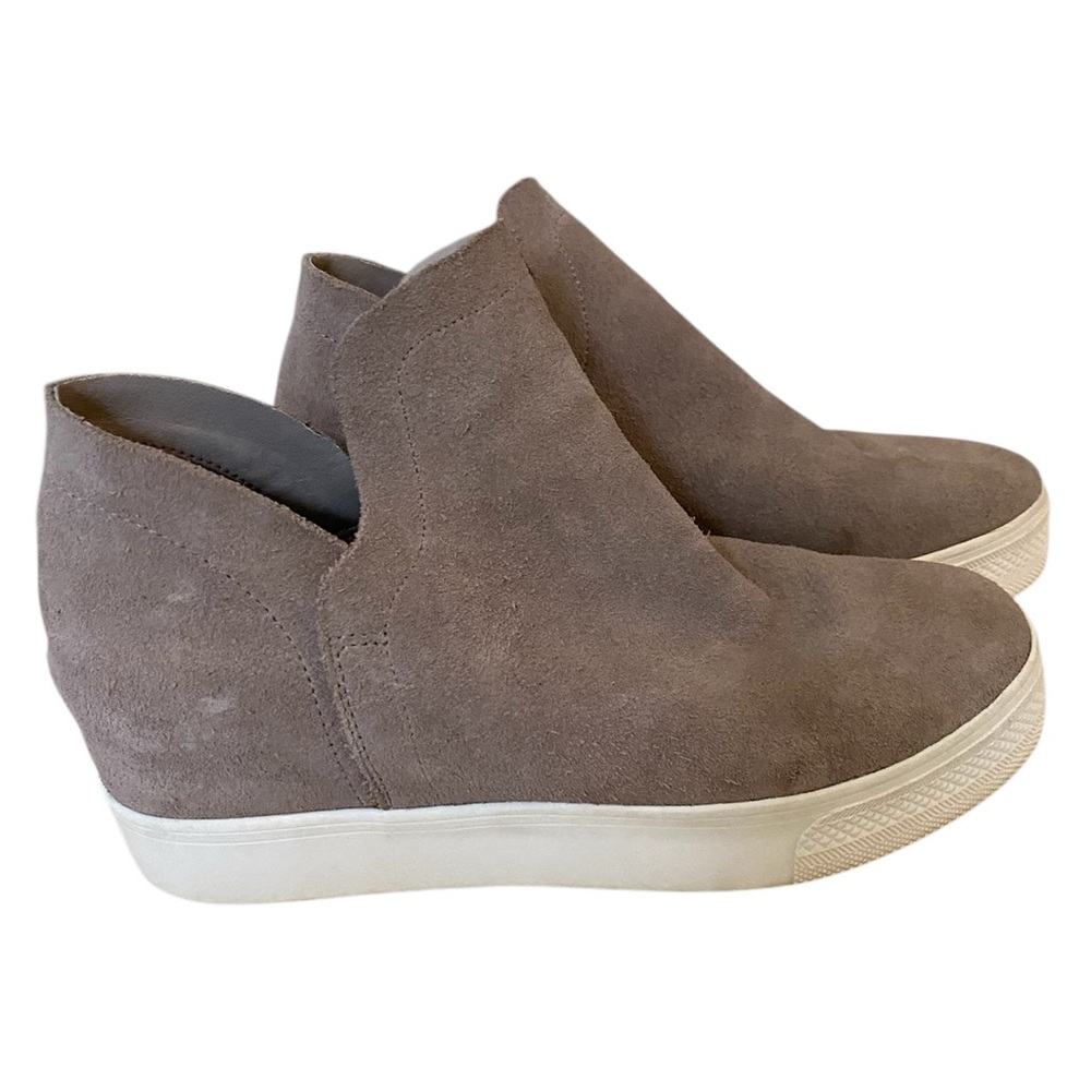 Women’s Steve Madden Taupe Suede Slip On Booties